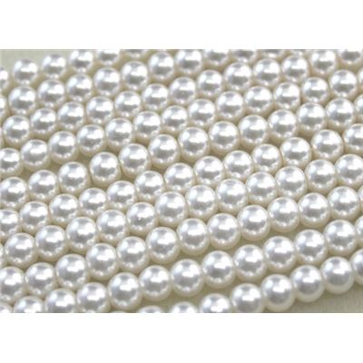 Glass Pearl Strand Cream Pearl 4mm ea