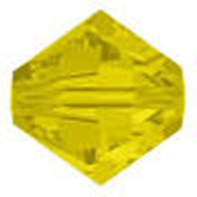 Swarovski Crystal 5328 Bicone Yellow Opal 4mm
