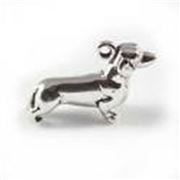 Charm Dachshund Dog Silver 21x12mm each