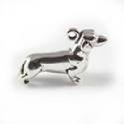 Charm Dachshund Dog Silver 21x12mm each