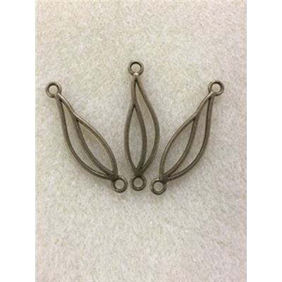 Connector Leaf Antique Bronze 35 x10 mm ea