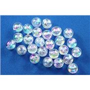 Plastic Pearl Clear AB 8mm - Minimum 8g