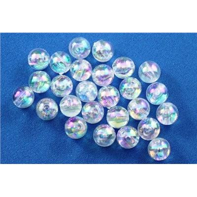 Plastic Pearl Clear AB 8mm - Minimum 8g