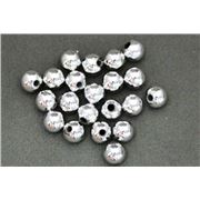 Plastic Pearl Silver Metallic 8mm - Minimum 8g