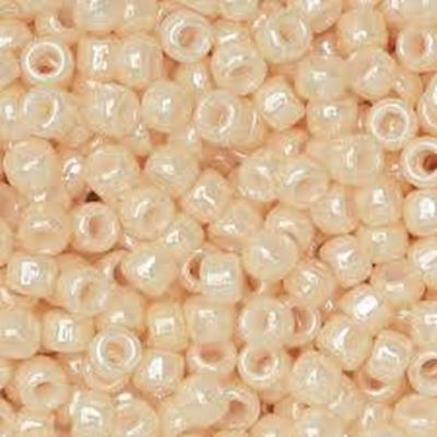 Toho Seed Bead Opaque Lustered Light Beige 15/0 - Minimum 5g