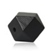 Hinoki Black Wood Polyhedron Beads Approx 20mm Hole 4.2mm each