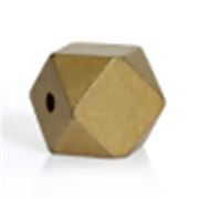 Hinoki Gold Wood Polyhedron Beads Approx 20mm Hole 4.2mm each