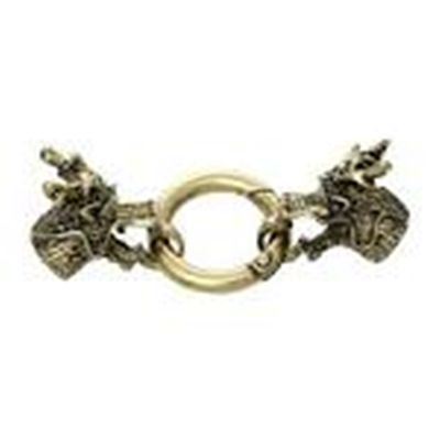 Snap Dragon Clasp  Antique Brass  ea