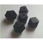 Silcone Teething Beads BPA Free & FDA Approved Polyhedron Black ea