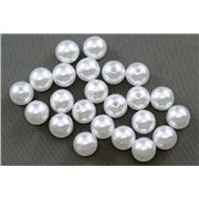 Plastic Pearl White Pearl 8mm - Minimum 8g