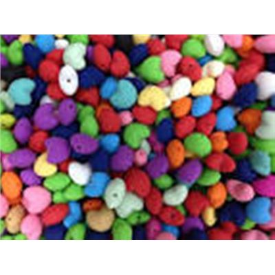 Silcone Food Grade Beads Hearts Asst. Colours 20mm Hole 2mmea