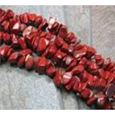 Semi Precious Strand Red Jasper Chips ea