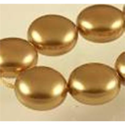 Swarovski Crystal 5860 Coin Pearl Vintage Gold 14mm 