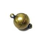 Magnetic Clasp  Ball Antique Brass 10mm ea