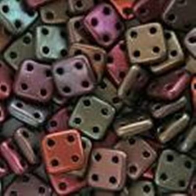 CzechMates  Quadra Tile 6mm Matte Metallic Bronze Iris ea.