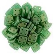 CzechMates  Quadra Tile 6mm Sueded Gold Atlantis Green ea.