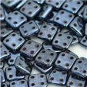 CzechMates  Quadra Tile 6mm Hematite ea.