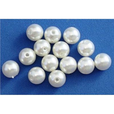 Plastic Pearl Cream Pearl 10mm - Minimum 8g