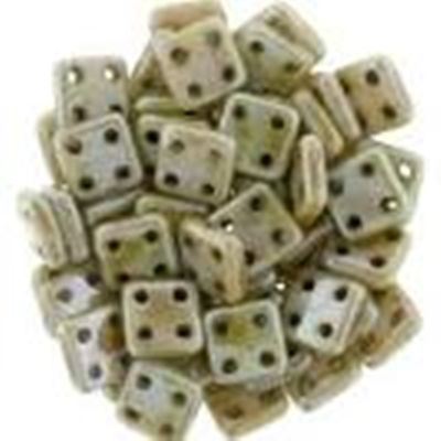 CzechMates  Quadra Tile 6mm Opaque Ultra Lustre Green ea.