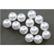 Plastic Pearl White Pearl 10mm - Minimum 8g