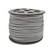 Faux Suede Cord Light Grey 3mm x 1.5mm per metre