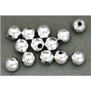 Plastic Pearl Silver Metallic 10mm - Minimum 8g
