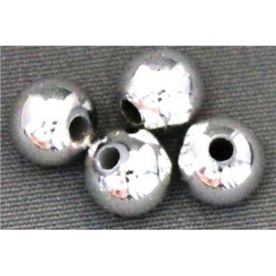 Plastic Pearl Silver Metallic 12mm - Minimum 8g