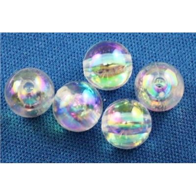 Plastic Pearl Clear AB 12mm - Minimum 8g