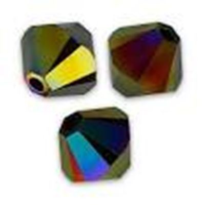 Swarovski Crystal 5328 Bicone Crystal Rainbow Dark 2x 6mm 