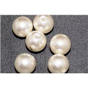 Plastic Pearl Cream Pearl 12mm - Minimum 8g