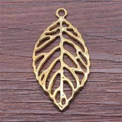 Pendant Filligree Leaf Antique Bronze 47.5x25.5x2.5mm ea.