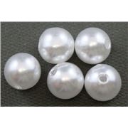Plastic Pearl White Pearl 12mm - Minimum 8g