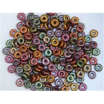 O Beads 3.8x1mm Matte Metallic Bronze Iris Min 5g