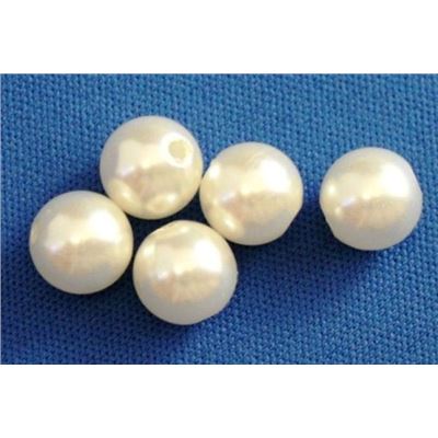 Plastic Pearl Cream Pearl 14mm - Minimum 8g
