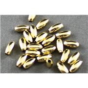 Plastic Pearl Gold Metallic 3x6 Rice - Minimum 8g