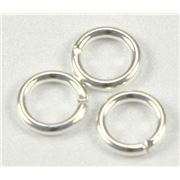 Jump Ring Thick Sterling Silver 6mm ea