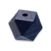 Hinoki Deep Blue Wood Polyhedron Beads Approx 20mm Hole 4.2mm each