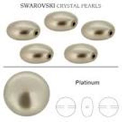 Swarovski Crystal 5860 Coin Pearl Platinum 14mm 