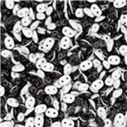 Superduo 2.5 x 5mm Blk/Wht Opaque DUETS Approx 24g