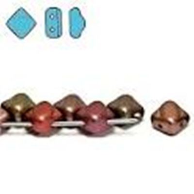 Silky Beads 6mm Crystal Violet Rainbow ea