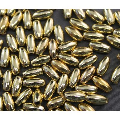Plastic Pearl Gold Metallic 4x8 Rice - Minimum 8g