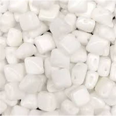 Silky Beads 6mm Chalk White ea