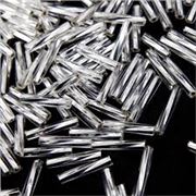Bugle Twist Clear Silver Lined 12mm - Minimum 12g