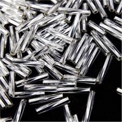 Bugle Twist Clear Silver Lined 12mm - Minimum 12g