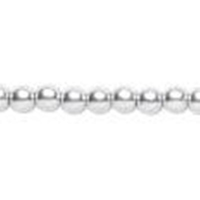Glass Czech Druk 6mm Round Silver ea.