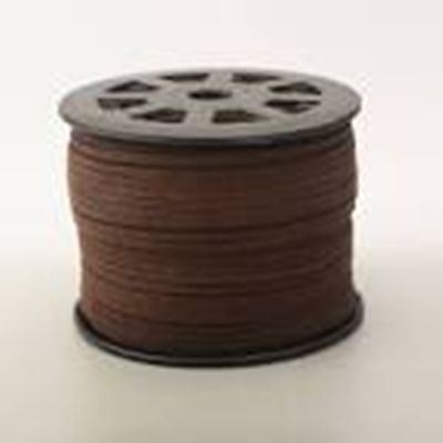 Faux Suede Cord Coffee 3mm x 1.5mm per metre