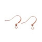 Earrings Flat hooks (per pair) Rose Gold  ea