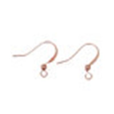 Earrings Flat hooks (per pair) Rose Gold  ea