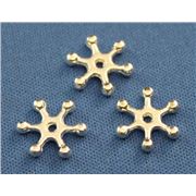 Filler Beads  Snowflake Spacer  8x2.5mm Antique Silver  ea
