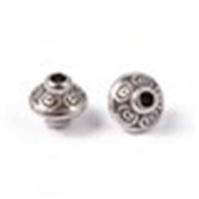 Filler Beads  Bicone Spacer 7x6.5mm Antique Silver  ea